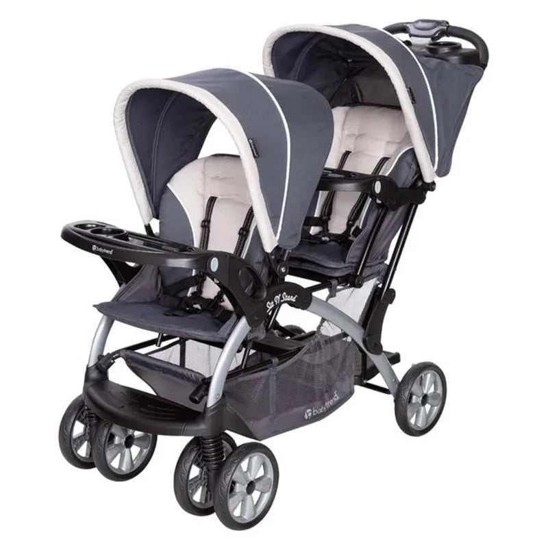 Sit N Stand Double Baby Stroller & Infant Car Seat Travel System